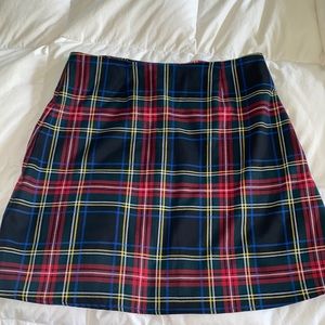 Plaid mini skirt